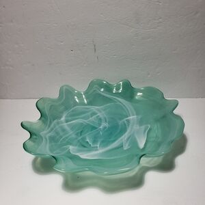 PIER 1 Sapphire Aquamarine Serving Bowl/Centerpiece